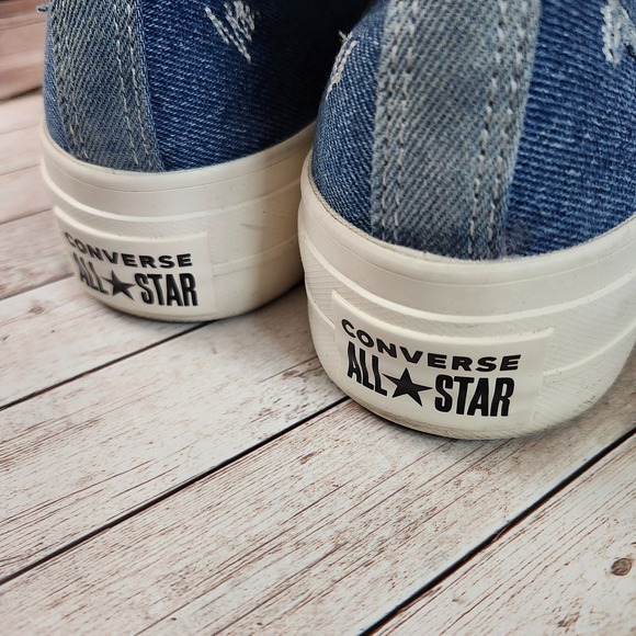 CONVERSE Women's Chuck Taylor All Star Lift Denim Jeans  Ortholite Insole 10.5 - Picture 5 of 16